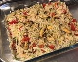Une image de l'étape 9 de Salade de riz aux moules,tomates et courgette.