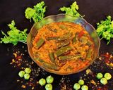 A picture of step 5 of Restaurant Style Bhindi masala - vegan.