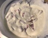 Une image de l'étape 5 de Crozets de sarrasin au lard, crème et grana padano.