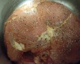 A picture of step 2 of Pedro Ximénez Braised Pork Loin with Kritharaki Pasta and Cheese.