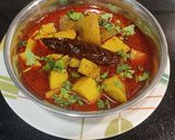 A picture of step 4 of Gujarati Style Potato Sabzi Rasawala batata nu shaak.