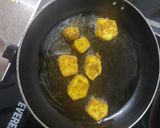 A picture of step 5 of Kela fry (banana fry).