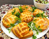 عکس مرحله 16 از دستور پیراشکی گوشت و هویج (نان غذایی) (Meat & carrot pirozhki)