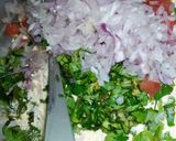 A picture of step 4 of Veg besan chilla /Veg Omelette🍴.