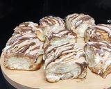 A picture of step 11 of Cinnamon rolls with nutella frosting.