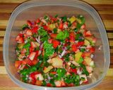A picture of step 2 of Mike's Strawberry Pineapple Jalapeño Salsa.