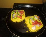 A picture of step 3 of Pudla Sandwich.