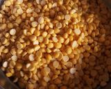 A picture of step 1 of Vatli Dal - Ground Lentil stir fry.