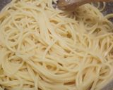 A picture of step 3 of Spaghetti Cacio e Pepe.