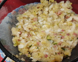 Foto del paso 5 de la receta: Calabacín relleno de pescado y taquitos de jamón, para comer en frío