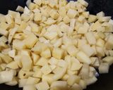 A picture of step 4 of Chatpata cubes potatoes.