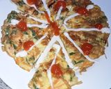 Foto langkah ke 4 dari resep Dadar Telur sayur pizza.