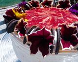 Pas rețetă Tort cu jeleu de căpșuni, cremă de vanilie și brânză dulce 6 fotografie