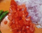 A picture of step 1 of Panchmel Dal or Panchratna Dal and Jeera Rice.