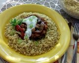 "Csicseris gombapörkölt" bulgurral 🍄 recept fázis 3 fotója