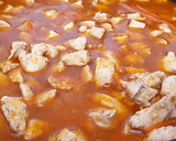 Foto del paso 1 de la receta: Pollo agridulce con brócoli y arroz aromático