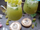 ग्रीन ग्रेप मिंट कूलर (Green Grape Mint Cooler Recipe In Marathi)