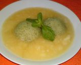 Hideg sárgadinnye leves borsmentával, citrusokkal és sorbet golyókkal recept fázis 16 fotója