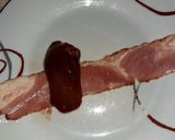 Baconös mustáros csirkemáj recept fázis 4 fotója