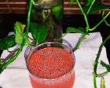 A picture of step 4 of Chia Seeds in Red Drink.