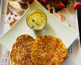 A picture of step 4 of Sattu Chilla with veggie.