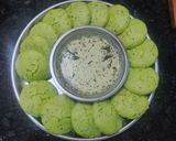 A picture of step 6 of Green Peas idli.