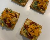 A picture of step 4 of Cream cracker Doritos bites.