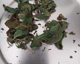 A picture of step 2 of Fried Kholar Beans with Napa (Kidney Beans with Basil).