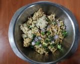 A picture of step 1 of Black chickpeas kofta curry 🍅🧅🌿🧄🌶️💧.