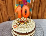 Foto del paso 11 de la receta: 🥕🍰Carrot Cake 🍰🥕- Layer cake de festejo con número piñata!! - Felices 10 años Cookpad 🎉🥳