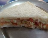 A picture of step 2 of Veg sandwich.