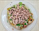 Hình bước làm 4 của món Cà tím nướng mỡ hành thịt bằm