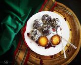 A picture of step 5 of Dry Kala Jamuns with coconut cream filling.