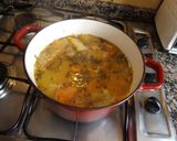 Foto del paso 3 de la receta: Crema otoñal de calabaza y zanahorias con almendras
