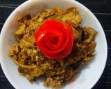 A picture of step 7 of Chhatu Patra Poda/ Baked Mushroom in a traditional way.