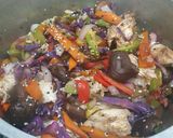 Foto del paso 1 de la receta: 🥣🥕🌶🍗 🥘 Wok de pollo, vegetales y hongos con salsa agridulce y sésamo