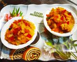 A picture of step 3 of Poha Sheera.