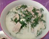 Foto langkah ke 5 dari resep Tempe Telur Kucai Bumbu Santan.