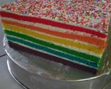 Foto langkah ke 6 dari resep Rainbow cake kukus.