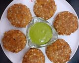 A picture of step 3 of Sabudana vada.
