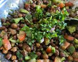 A picture of step 4 of Black chana salad.