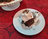 A picture of step 4 of Cadbury Chocolate Brownies with Vanilla Ice-cream.