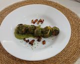 Foto del paso 9 de la receta: Coles de Bruselas caramelizadas con Guacamole picante, Guanchiale y Lima
