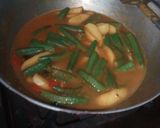 A picture of step 8 of Amchur methi okra with pasta chisel kheer.