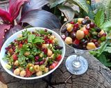 A picture of step 3 of Rajma Kabuli chana salad.