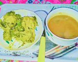 A picture of step 1 of Homemade Tomato soup & Grilled chicken with saute green capsicum.