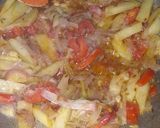 A picture of step 6 of Green Onions Potato Tomato Sabji.