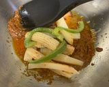 A picture of step 4 of Ghee Roast baby corn.