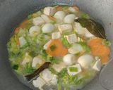 Foto langkah ke 4 dari resep Tumis sawi putih telur puyuh wortel tahu.