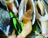 Hình bước làm 2 của món Tu hài, ngao 2 còi hấp sả